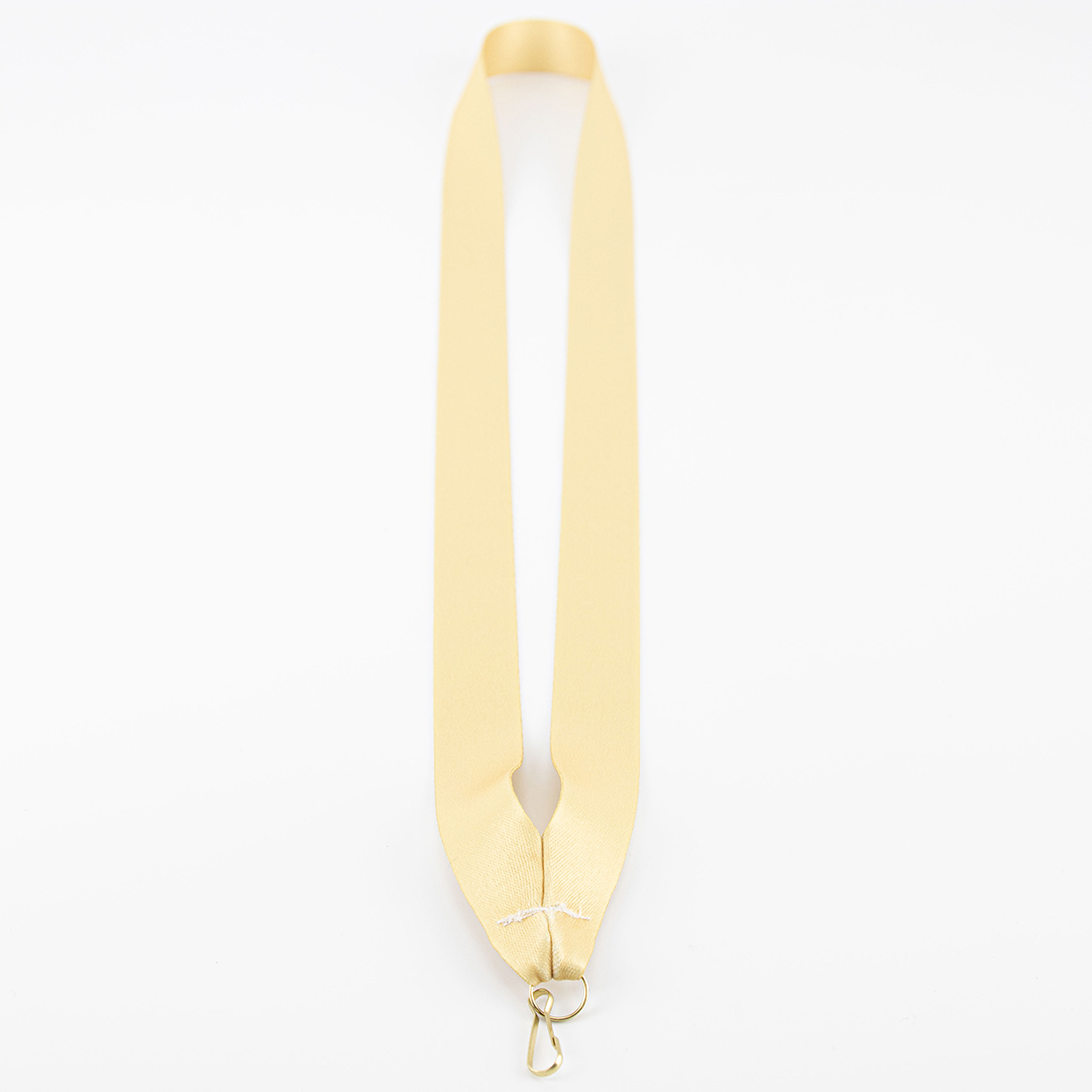 Klassieke gouden medaillelint voor professionele prijsuitreikingen.