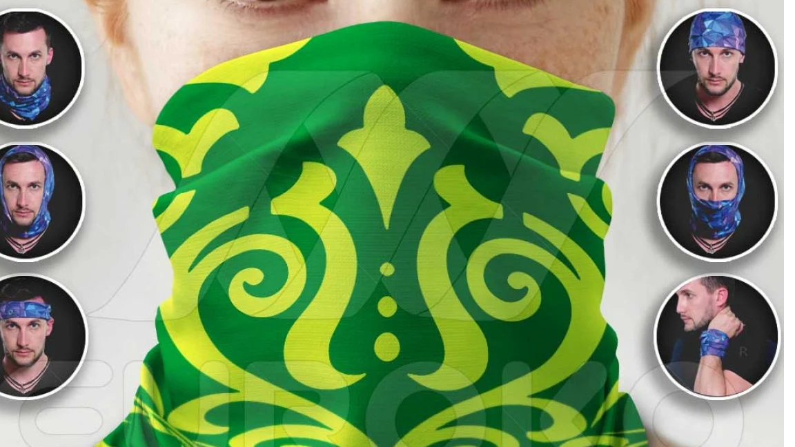 Motif baroque vert éclatant pour un style élégant et distinctif.