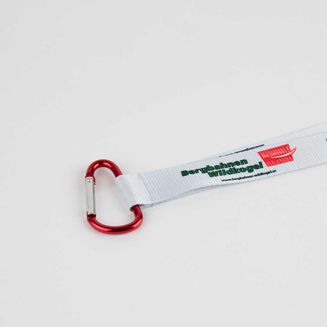 Kies uit 19 haakopties, zoals deze stijlvolle rode karabijnhaak.