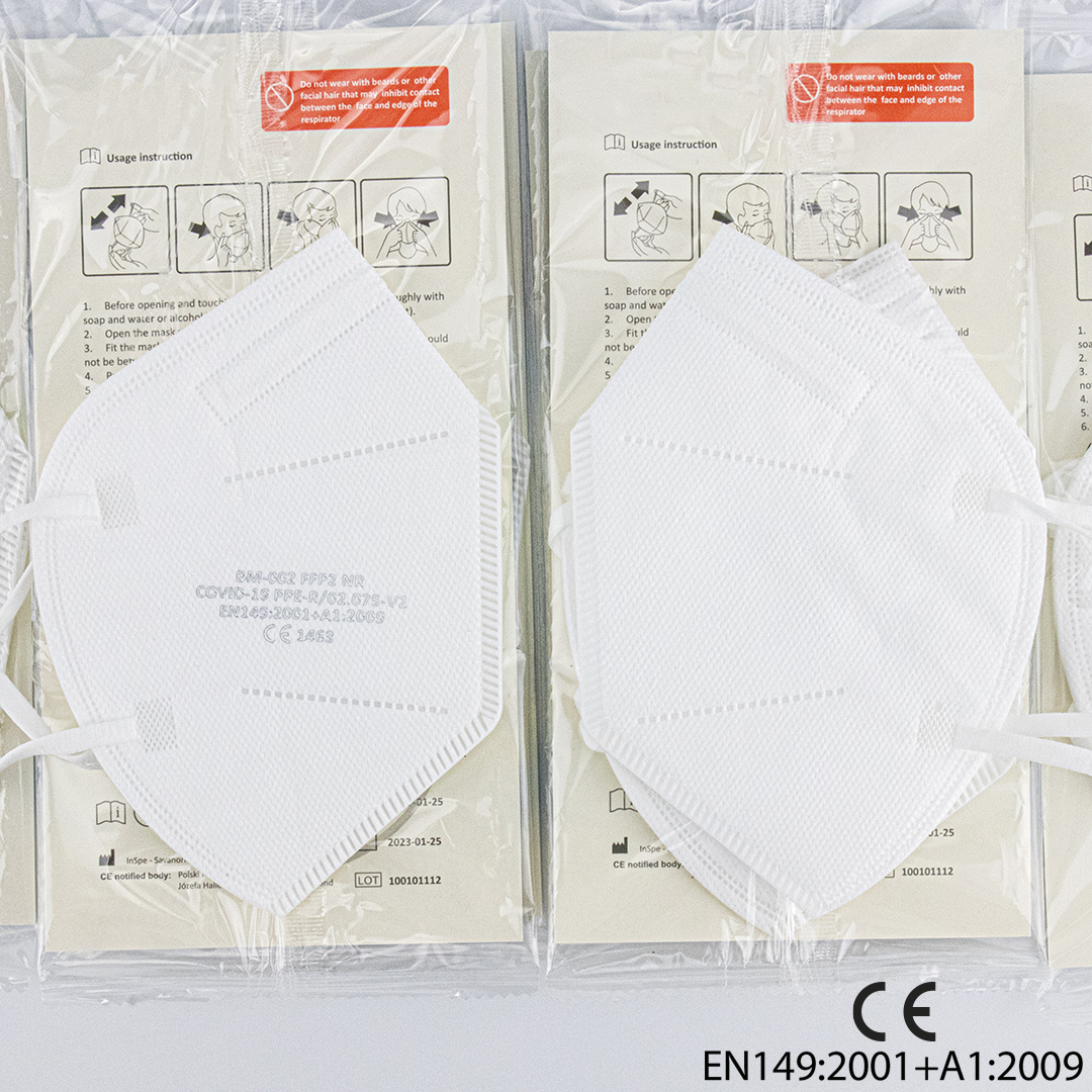 Pack de 2 masques avec instructions illustrées pour usage optimal.