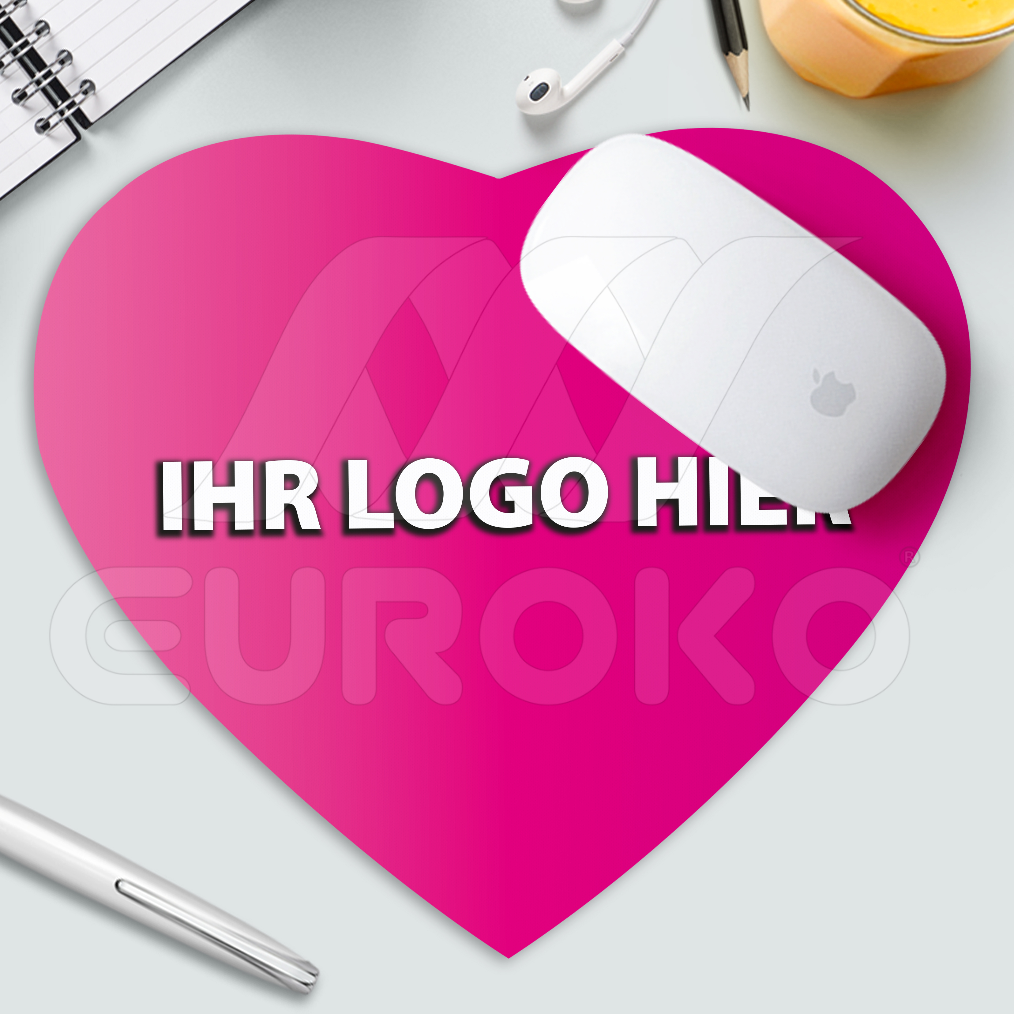 Personaliseer eenvoudig met je eigen logo of foto via onze designer.