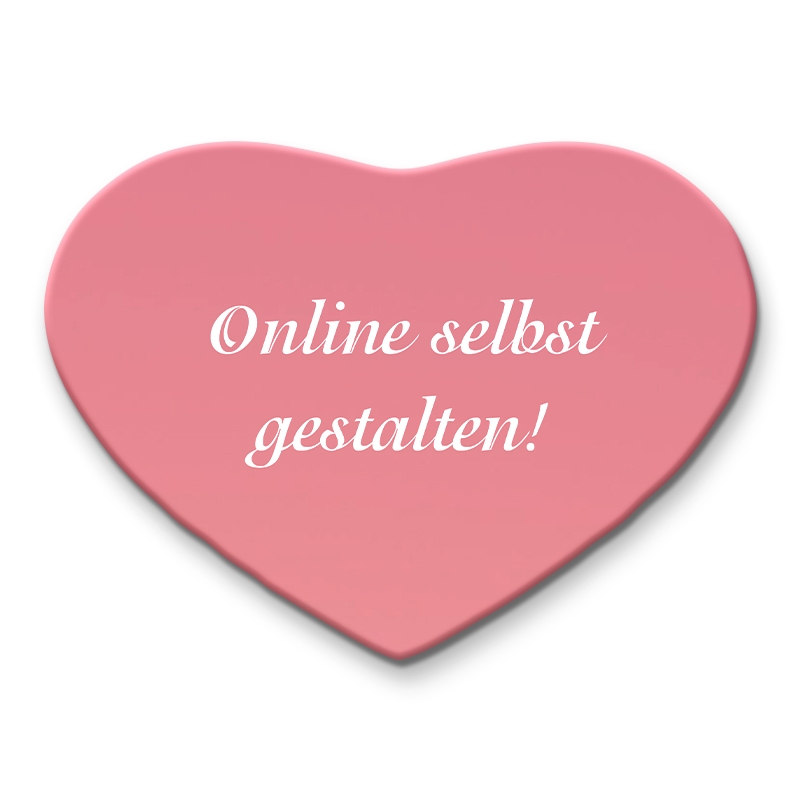 Ontwerp je eigen hartmagneet eenvoudig online met onze designer.