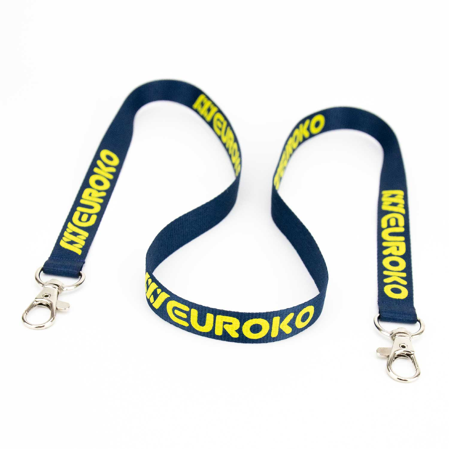 Dubbele karabijnhaken voor veilige en flexibele bevestiging.