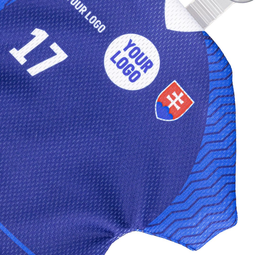 Personnalisez entièrement votre mini maillot avec logos et numéros.
