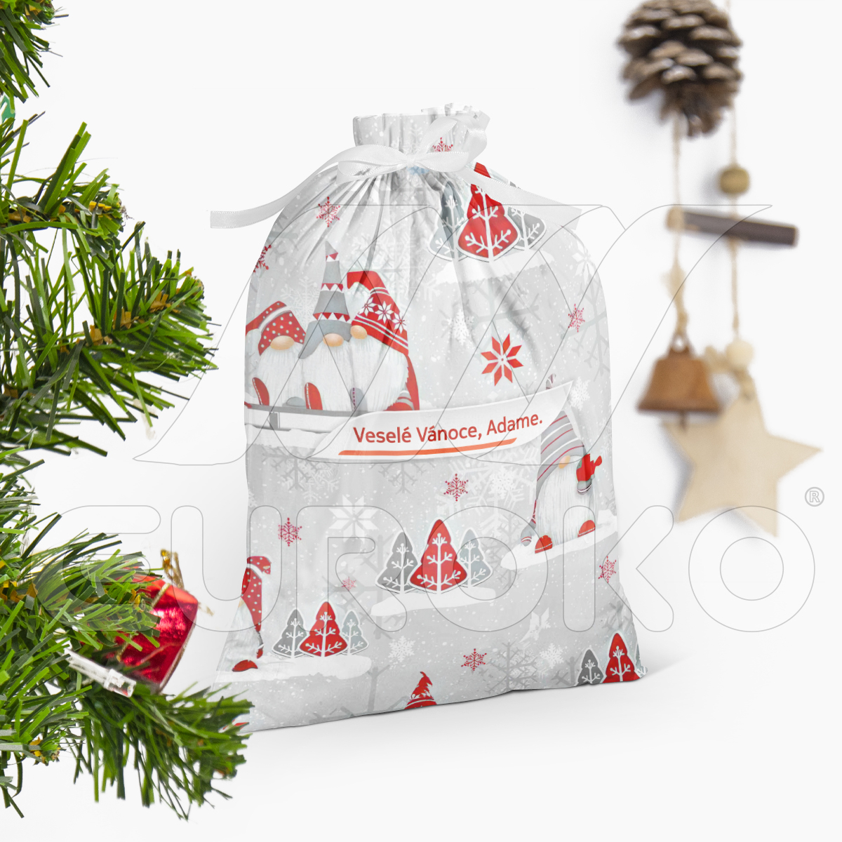 Creëer blijvende herinneringen met deze gepersonaliseerde kerstzak.