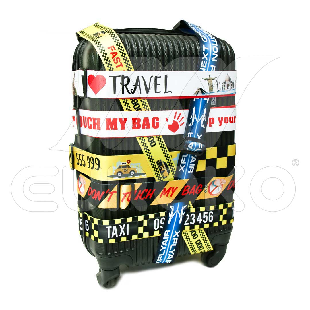 Veilig gesloten én direct herkenbaar op de bagageband.