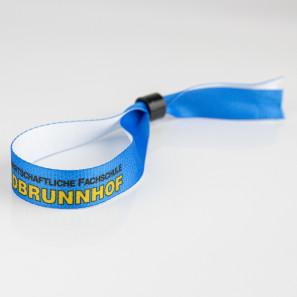 Bedrukte geribbelde stoffen polsbandjes 15mm