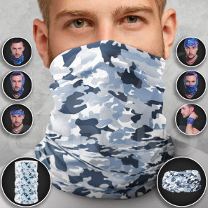 Tubular Scarf for Adults Military Blue