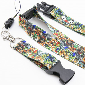 Keycord met dierenprint 20 mm