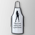 Bedrukte Keukenschort 'Druk op de knop' 60x90cm