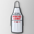 Bedrukte Keukenschort 'Druk op de knop' 60x90cm