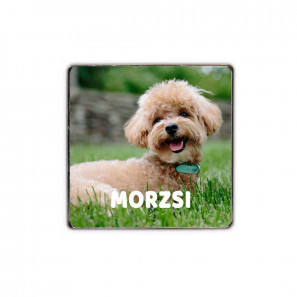 Fém Hűtőmágnes felirattal kocka 5.5cm