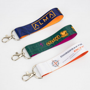 Szövet kulcstartó csepp karabinerrel "single" 