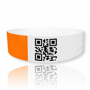Bracelets Tyvek avec Code-Barres et QR Code 25mm