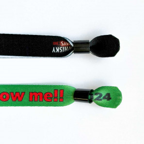 Bracelets en tissu personnalisés coupe biseautée 15mm