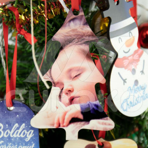 Décoration de Noël en bois personnalisée - Sapin