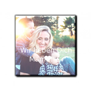 Magnets photo frigo bois carrés 5.5cm