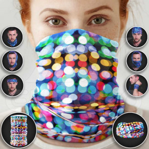 Tubular Scarves Colourful Dots