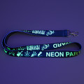 Cinta lanyard fluorescente personalizada
