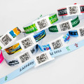 Bracelets festival tissu personnalisés QR/code-barres