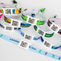Bracelets festival tissu personnalisés QR/code-barres