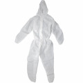 Combinaison jetable blanche à capuche en polypropylène