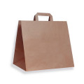 Grands sacs papier kraft à poignées plates