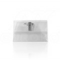 Porte-badge souple 9x6 cm en vinyle avec clip