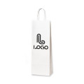 Sac porte-bouteille papier blanc personnalisé