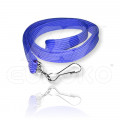 Tour de cou porte badge tubulaire uni 10mm polyester