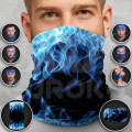 Tubular Scarf for Adults Blue Flames