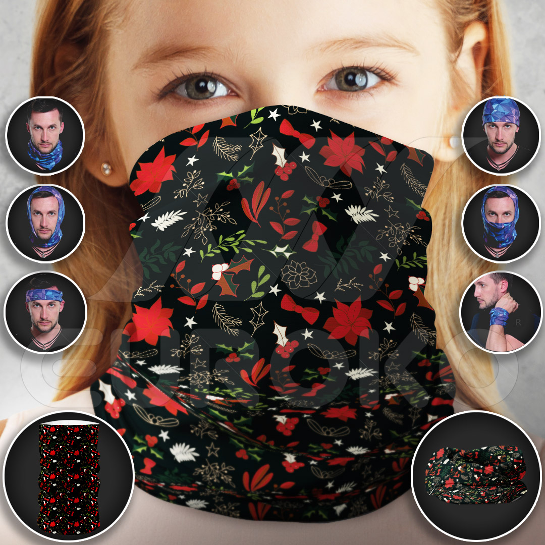 5 façons de porter : snood, bandana, bandeau, masque ou bonnet.