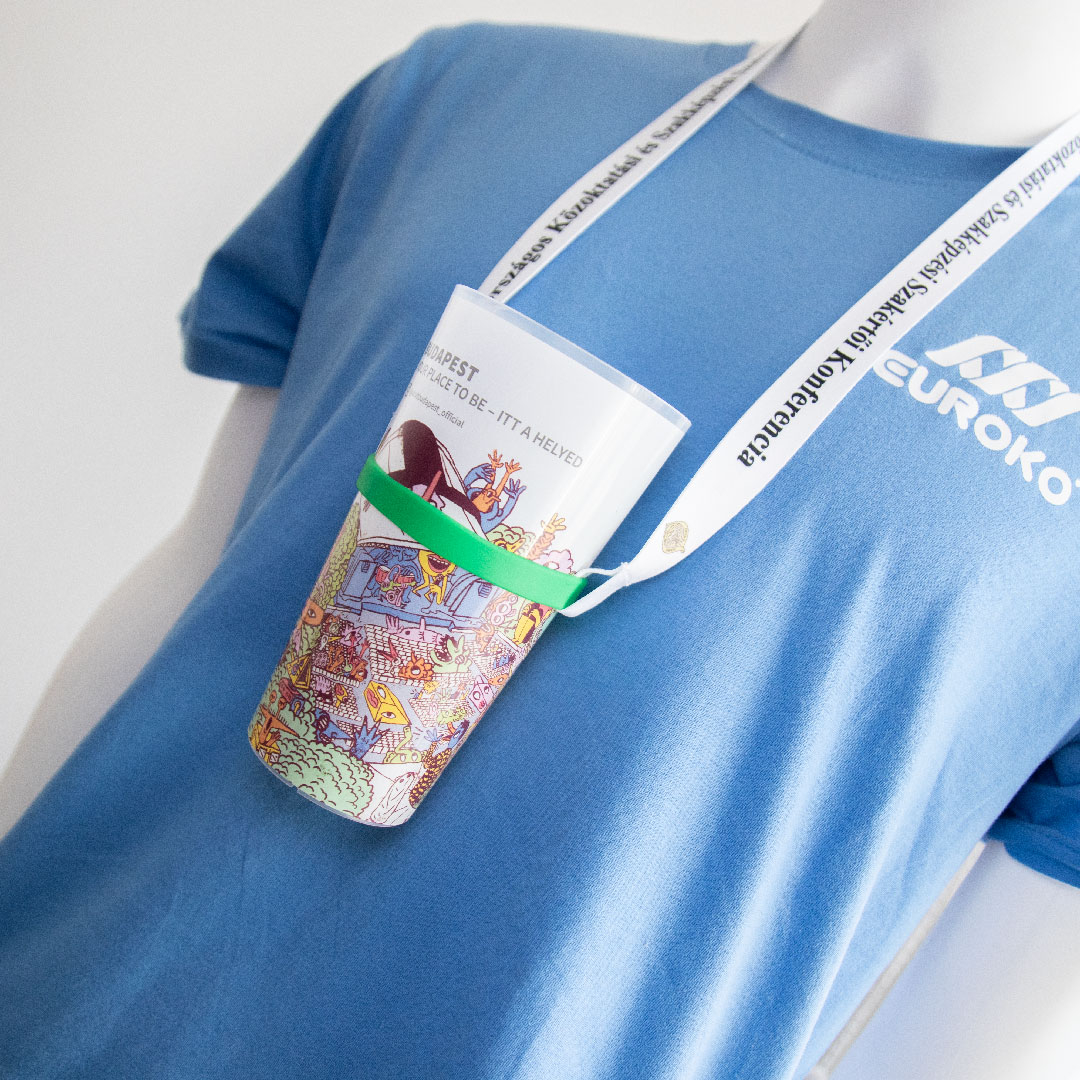 Draag uw drankje handsfree en comfortabel om uw nek op elk evenement.