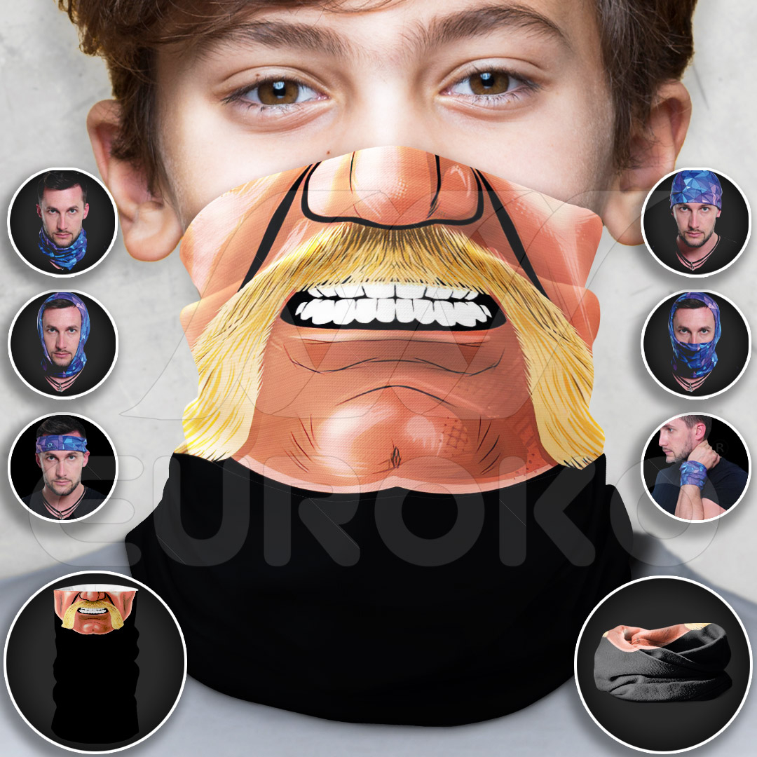 Draag deze sjaal op 8+ manieren: als hoofdband, sjaal of gezichtsbedekking.